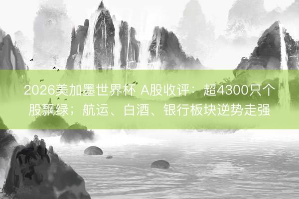 2026美加墨世界杯 A股收评：超4300只个股飘绿；航运、白酒、银行板块逆势走强