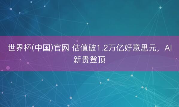 世界杯(中国)官网 估值破1.2万亿好意思元，AI新贵登顶