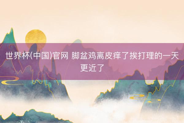 世界杯(中国)官网 脚盆鸡离皮痒了挨打理的一天更近了