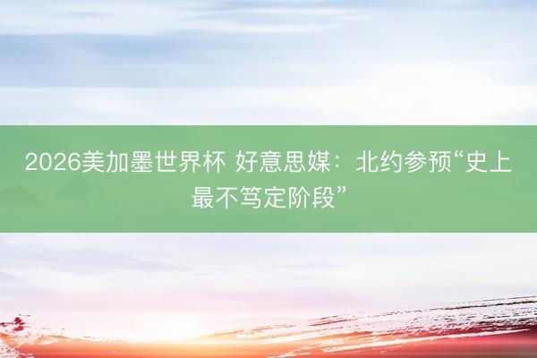 2026美加墨世界杯 好意思媒：北约参预“史上最不笃定阶段”