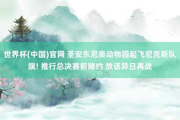 世界杯(中国)官网 圣安东尼奥动物园起飞尼克斯队旗! 推行总决赛前赌约 放话异日再战