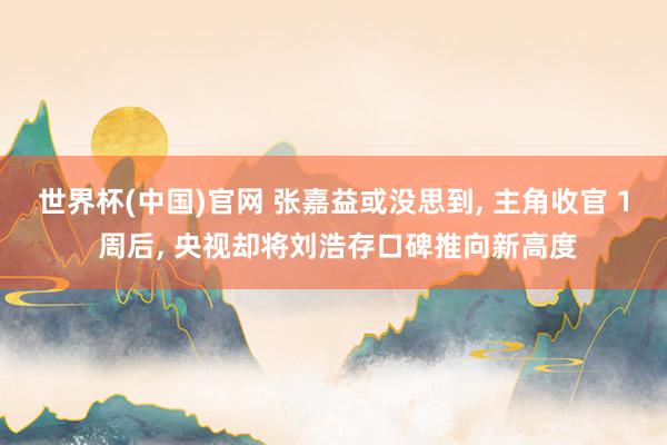 世界杯(中国)官网 张嘉益或没思到， 主角收官 1 周后， 央视却将刘浩存口碑推向新高度